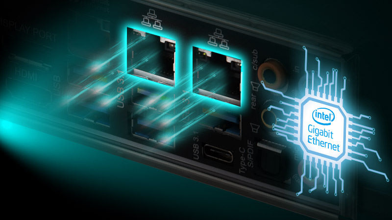 LAN Intel x 2 (Z390)